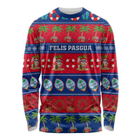 Personalised Guam Christmas Long Sleeve Shirt Felis Pasgua - Wonder Print Shop