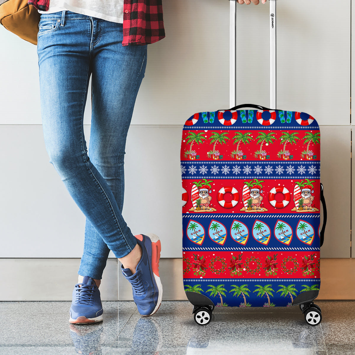 Guam Christmas Luggage Cover Felis Pasgua - Wonder Print Shop