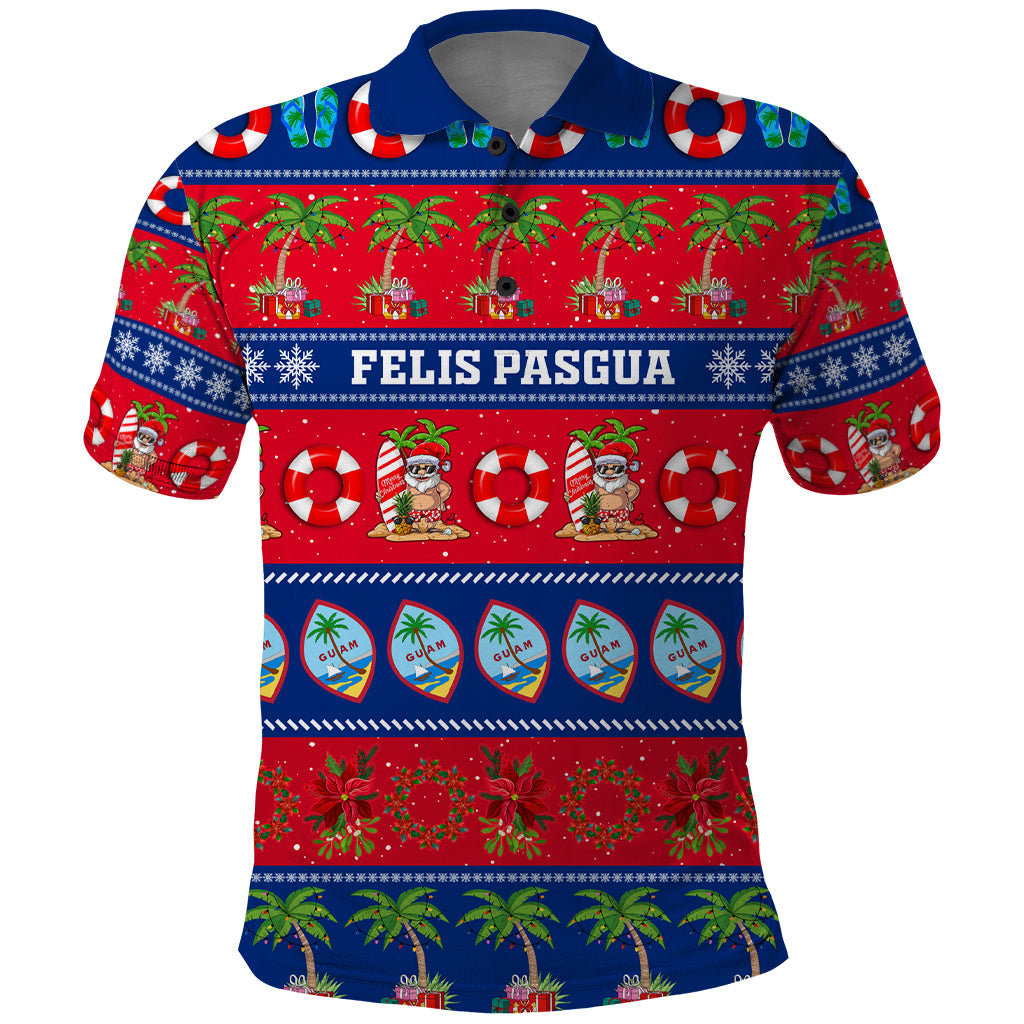 Personalised Guam Christmas Polo Shirt Felis Pasgua - Wonder Print Shop