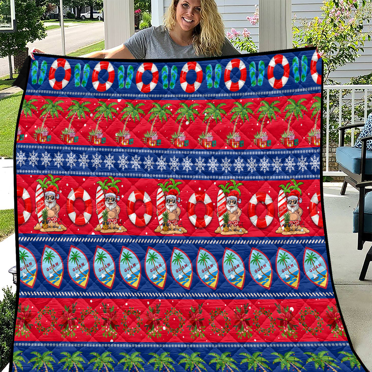 Guam Christmas Quilt Felis Pasgua - Wonder Print Shop