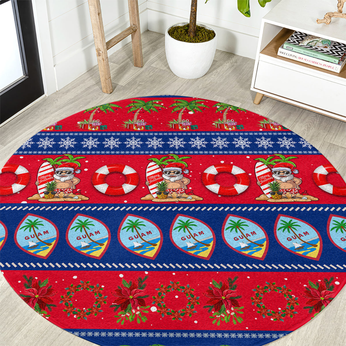 personalised-guam-christmas-round-carpet-felis-pasgua