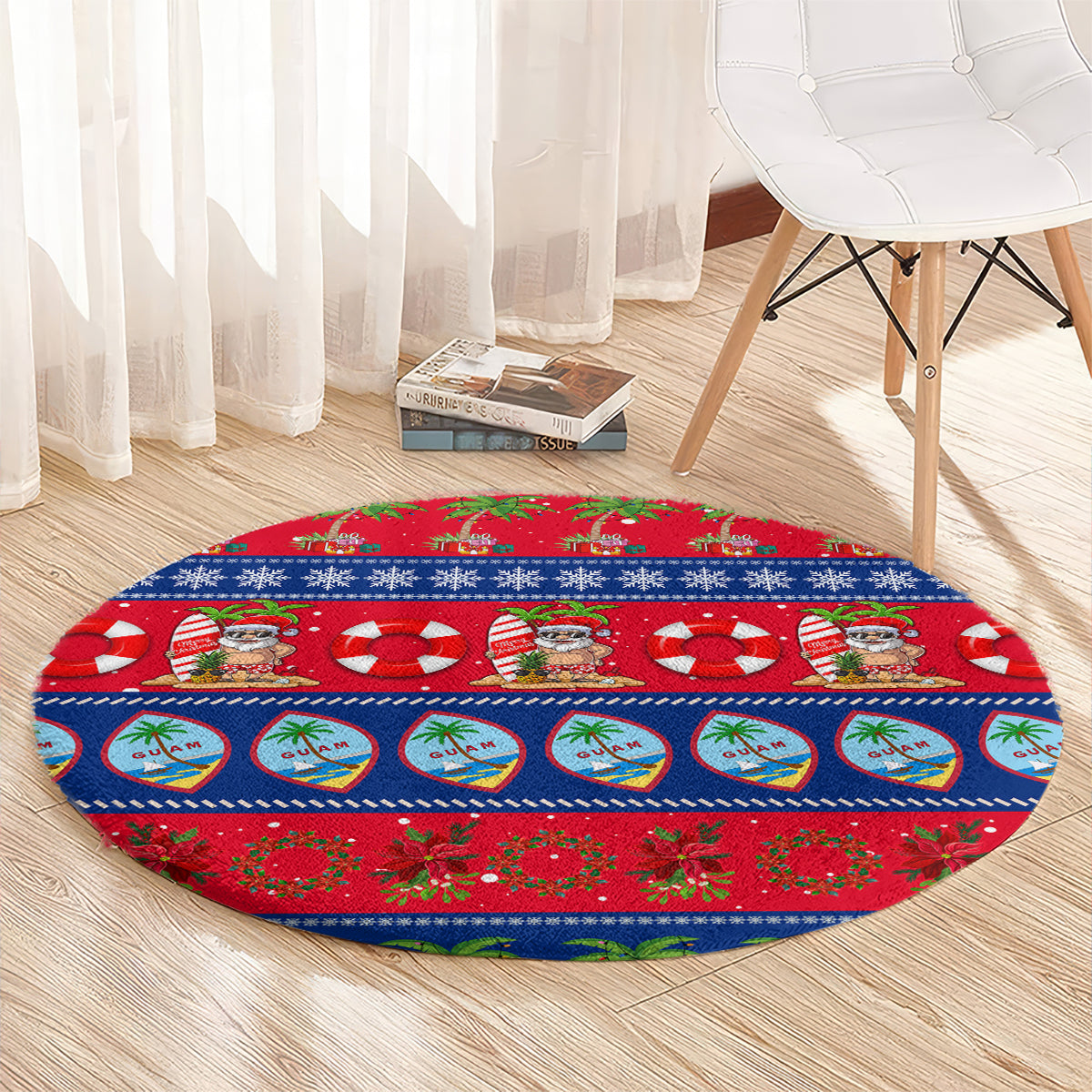 personalised-guam-christmas-round-carpet-felis-pasgua