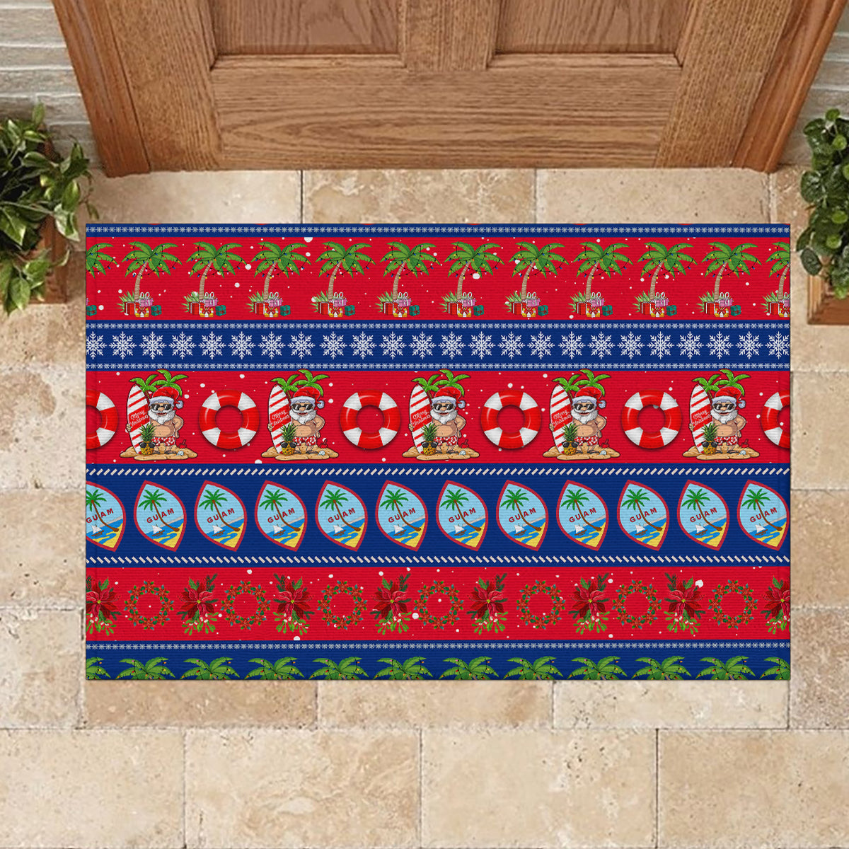 Guam Christmas Rubber Doormat Felis Pasgua - Wonder Print Shop