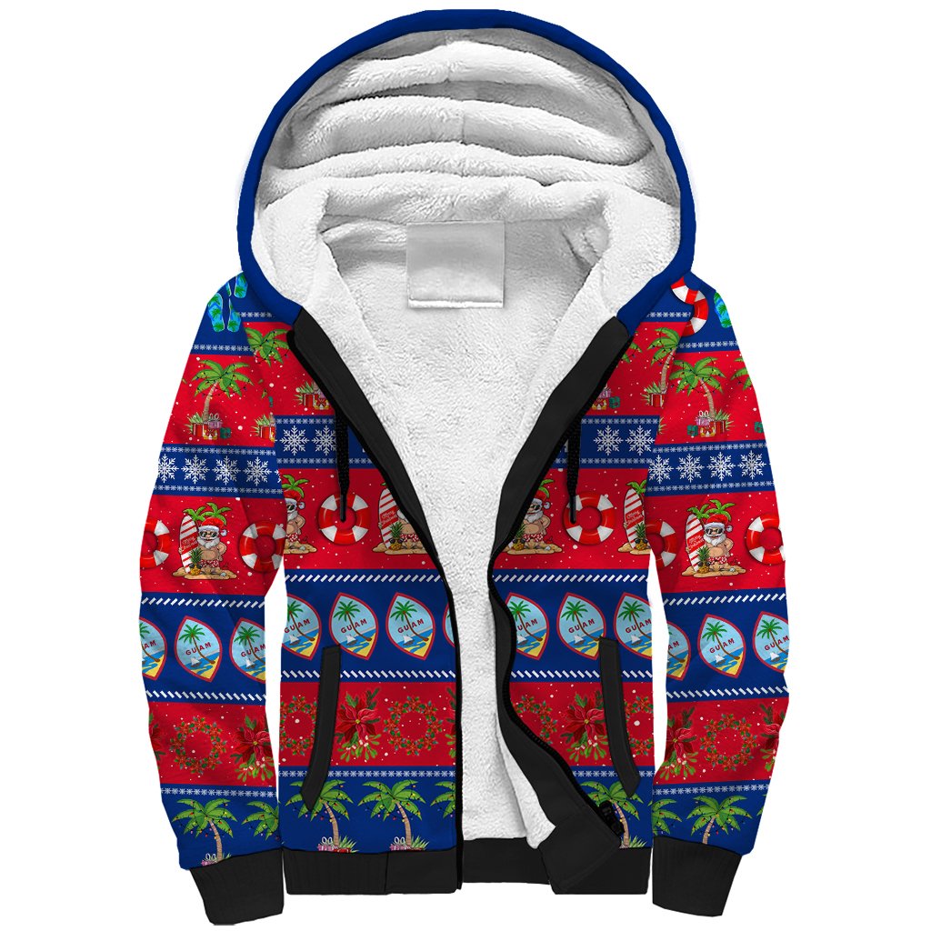 Personalised Guam Christmas Sherpa Hoodie Felis Pasgua - Wonder Print Shop