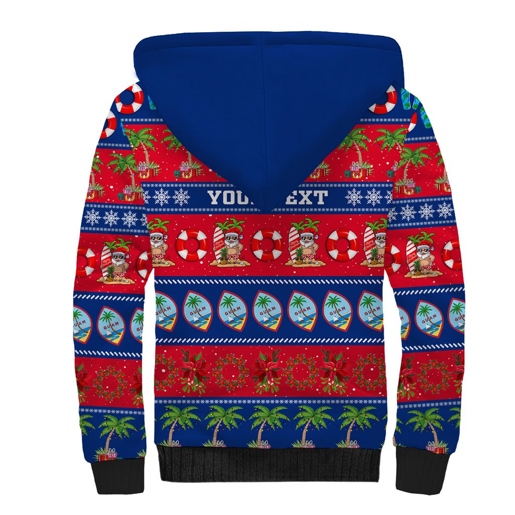 Personalised Guam Christmas Sherpa Hoodie Felis Pasgua - Wonder Print Shop