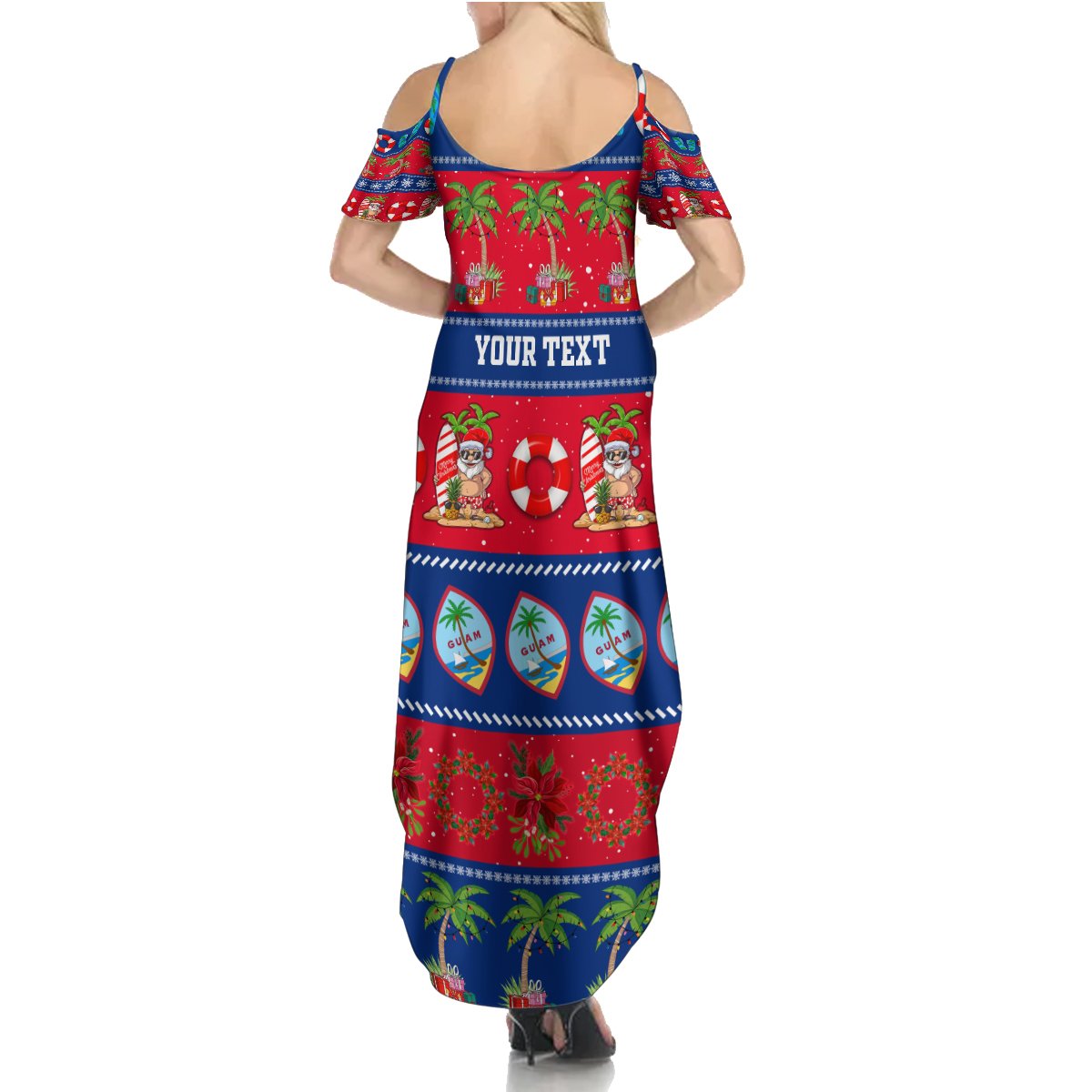 Personalised Guam Christmas Summer Maxi Dress Felis Pasgua - Wonder Print Shop