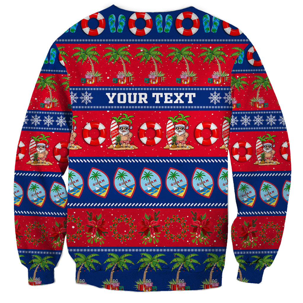 Personalised Guam Christmas Sweatshirt Felis Pasgua - Wonder Print Shop