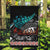 Personalised New Zealand Waka Garden Flag Aotearoa Maori Silver Fern Pattern - Wonder Print Shop
