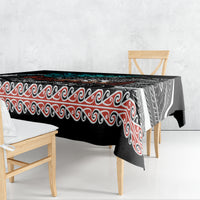 Personalised New Zealand Waka Tablecloth Aotearoa Maori Silver Fern Pattern - Wonder Print Shop