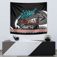 Personalised New Zealand Waka Tapestry Aotearoa Maori Silver Fern Pattern - Wonder Print Shop