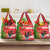 Portugal Christmas Grocery Bag Barcelos Rooster Mix Azulejo Pattern - Feliz Natal