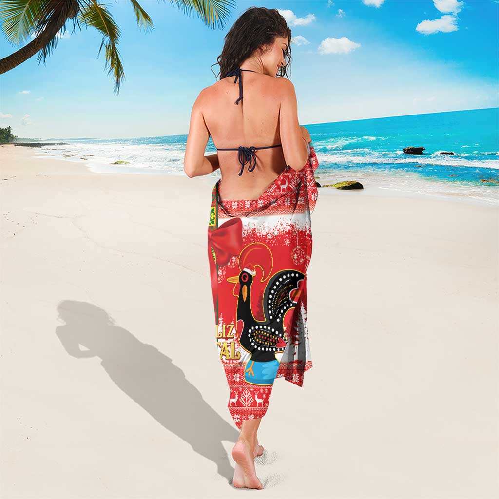 Portugal Christmas Sarong Barcelos Rooster Mix Azulejo Pattern - Feliz Natal - Wonder Print Shop