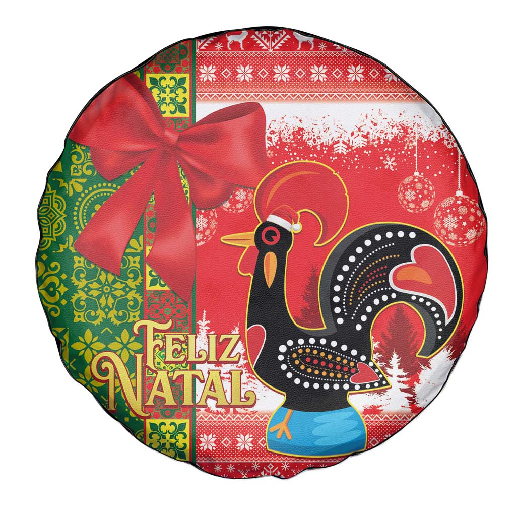 Portugal Christmas Spare Tire Cover Barcelos Rooster Mix Azulejo Pattern - Feliz Natal - Wonder Print Shop