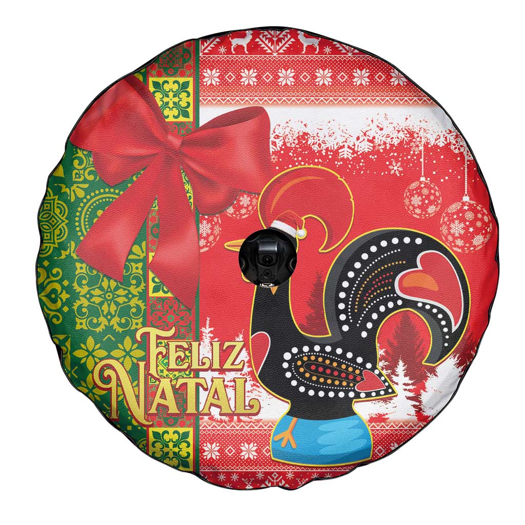Portugal Christmas Spare Tire Cover Barcelos Rooster Mix Azulejo Pattern - Feliz Natal - Wonder Print Shop