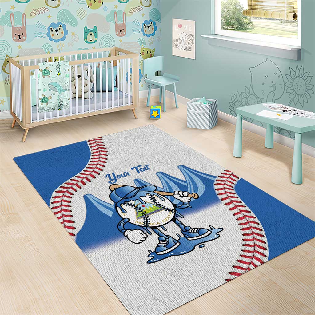 Nicaragua 2026 Baseball Area Rug Go Champions Drip Style