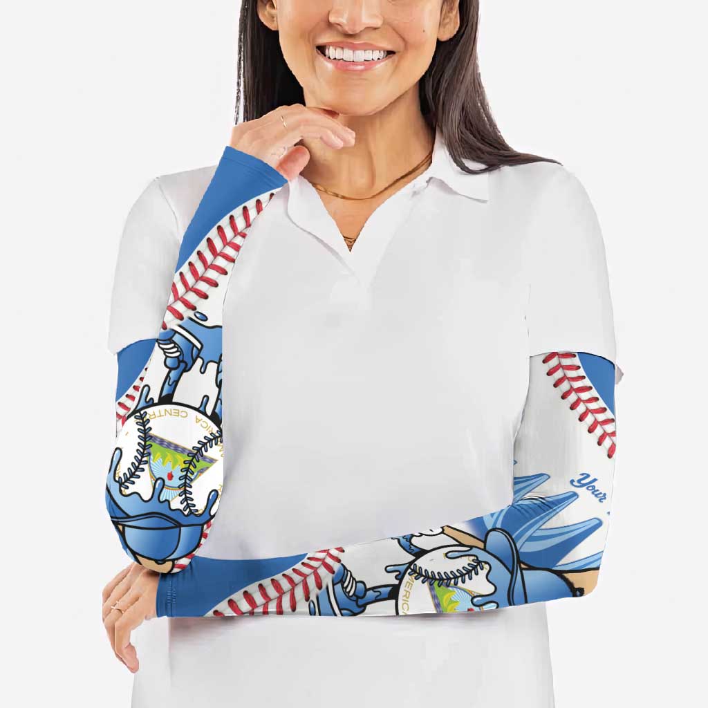 Nicaragua 2026 Baseball Personalized Arm Sleeves Go Champions Drip Style