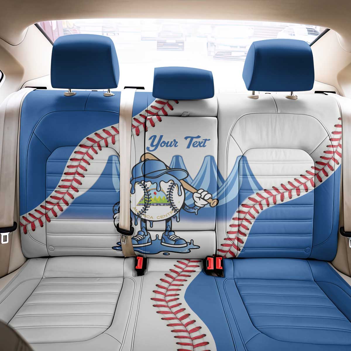Nicaragua 2026 Baseball Back Car Seat Cover Go Champions Drip Style