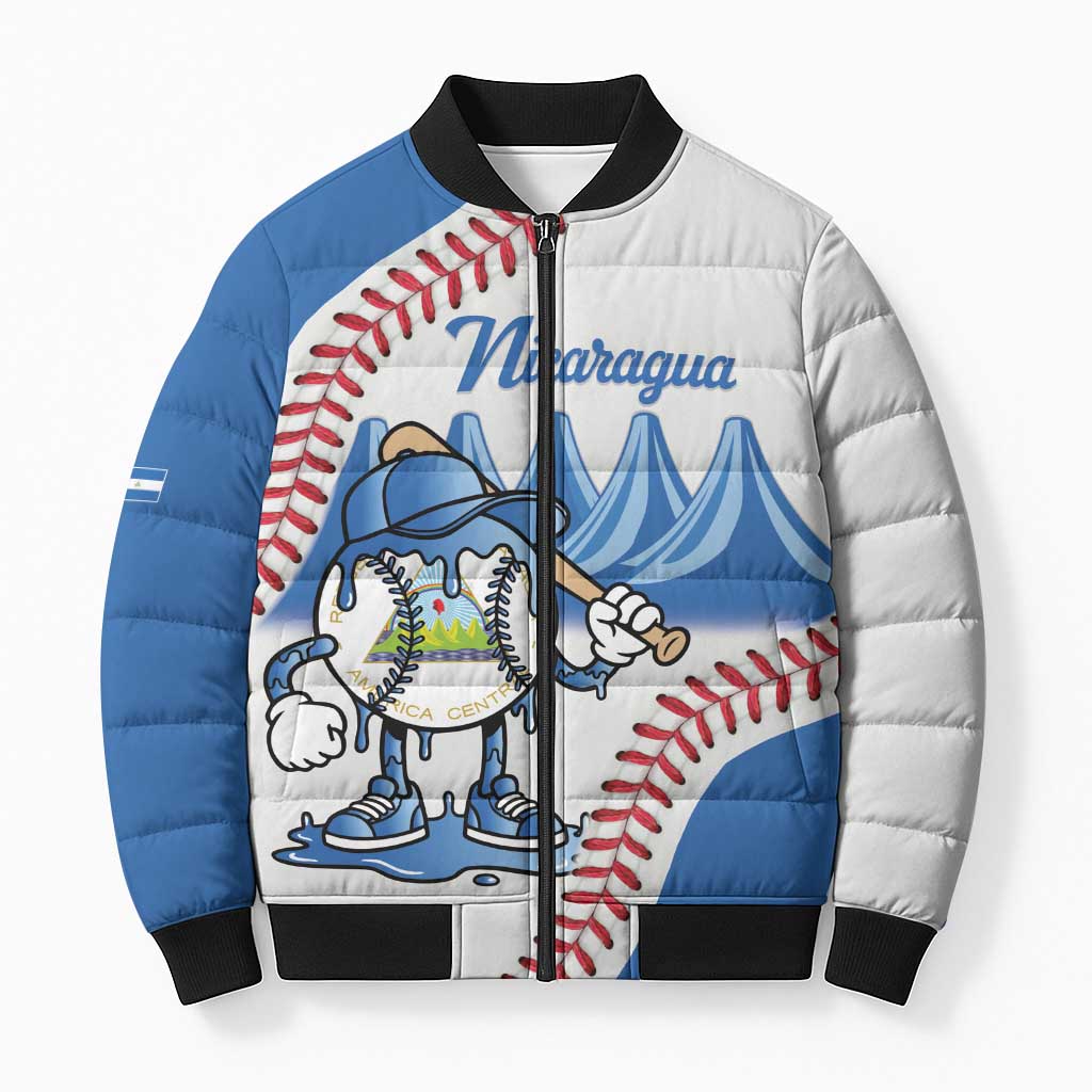 Nicaragua 2026 Baseball Personalized Bomber Puffer Jacket Go Champions Drip Style