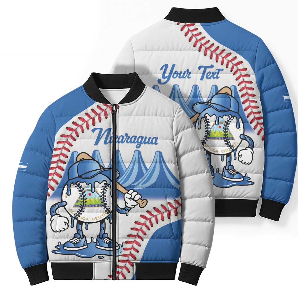 Nicaragua 2026 Baseball Personalized Bomber Puffer Jacket Go Champions Drip Style