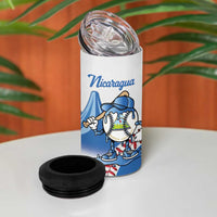 Nicaragua 2026 Baseball Personalized 4 in 1 Can Cooler Tumbler Go Champions Drip Style