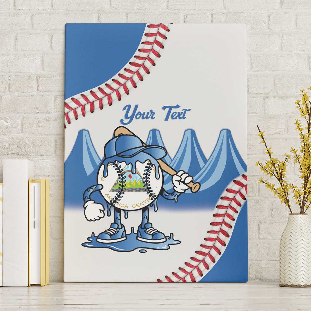 Nicaragua 2026 Baseball Canvas Wall Art Go Champions Drip Style