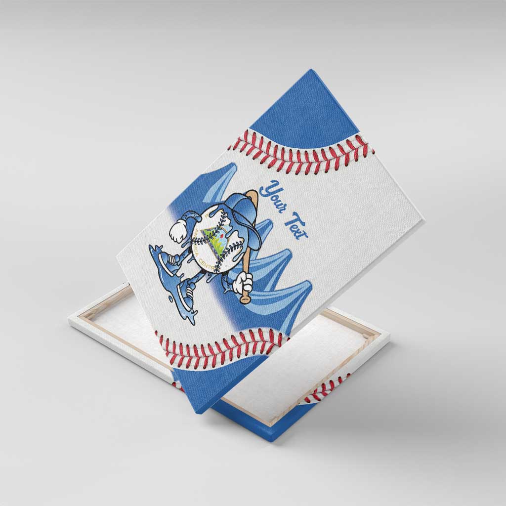 Nicaragua 2026 Baseball Canvas Wall Art Go Champions Drip Style