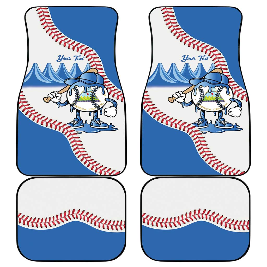 Nicaragua 2026 Baseball Personalized Car Mats Go Champions Drip Style