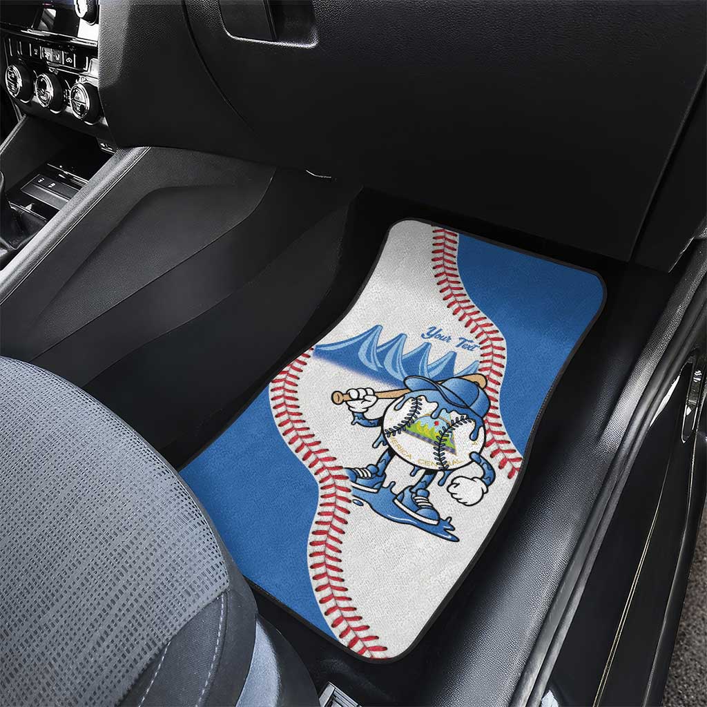 Nicaragua 2026 Baseball Personalized Car Mats Go Champions Drip Style