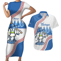 Nicaragua 2026 Baseball Personalized Couples Matching Short Sleeve Bodycon Dress and Hawaiian Shirt Go Champions Drip Style