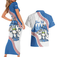 Nicaragua 2026 Baseball Personalized Couples Matching Short Sleeve Bodycon Dress and Hawaiian Shirt Go Champions Drip Style