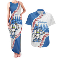 Nicaragua 2026 Baseball Personalized Couples Matching Tank Maxi Dress and Hawaiian Shirt Go Champions Drip Style