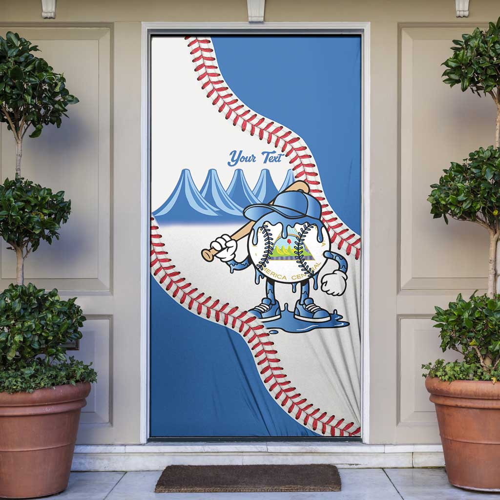 Nicaragua 2026 Baseball Personalized Door Cover Go Champions Drip Style