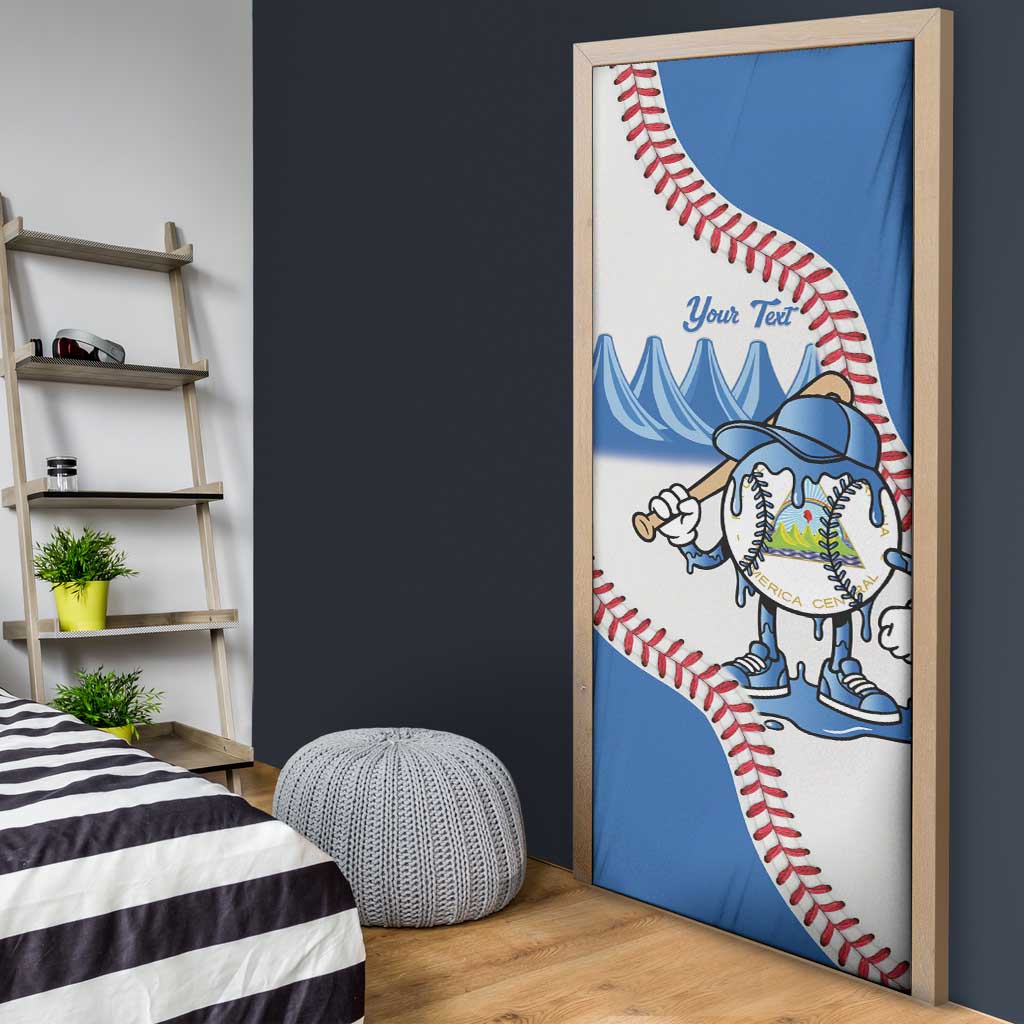 Nicaragua 2026 Baseball Personalized Door Cover Go Champions Drip Style