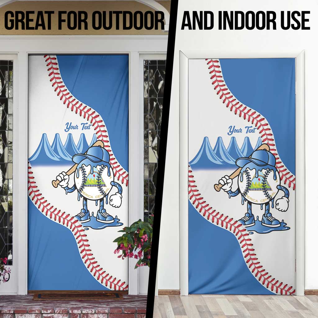 Nicaragua 2026 Baseball Personalized Door Cover Go Champions Drip Style