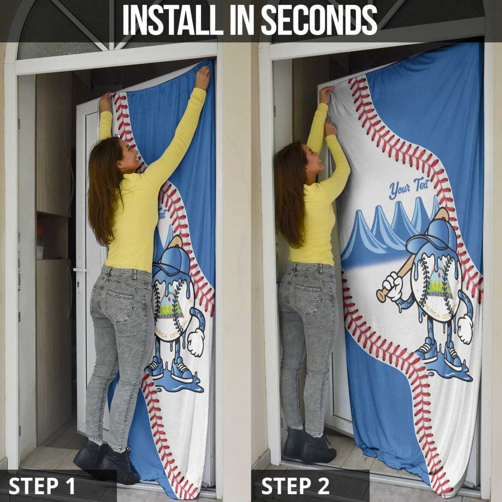 Nicaragua 2026 Baseball Personalized Door Cover Go Champions Drip Style