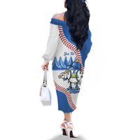 Nicaragua 2026 Baseball Personalized Family Matching Off The Shoulder Long Sleeve Dress and Hawaiian Shirt Go Champions Drip Style