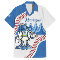 Nicaragua 2026 Baseball Personalized Family Matching Off Shoulder Maxi Dress and Hawaiian Shirt Go Champions Drip Style