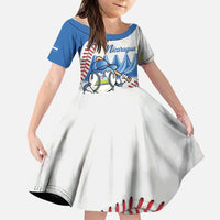 Nicaragua 2026 Baseball Personalized Family Matching Summer Maxi Dress and Hawaiian Shirt Go Champions Drip Style