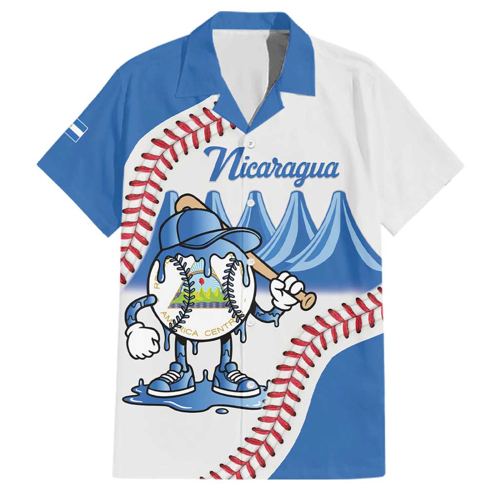 Nicaragua 2026 Baseball Personalized Family Matching Summer Maxi Dress and Hawaiian Shirt Go Champions Drip Style