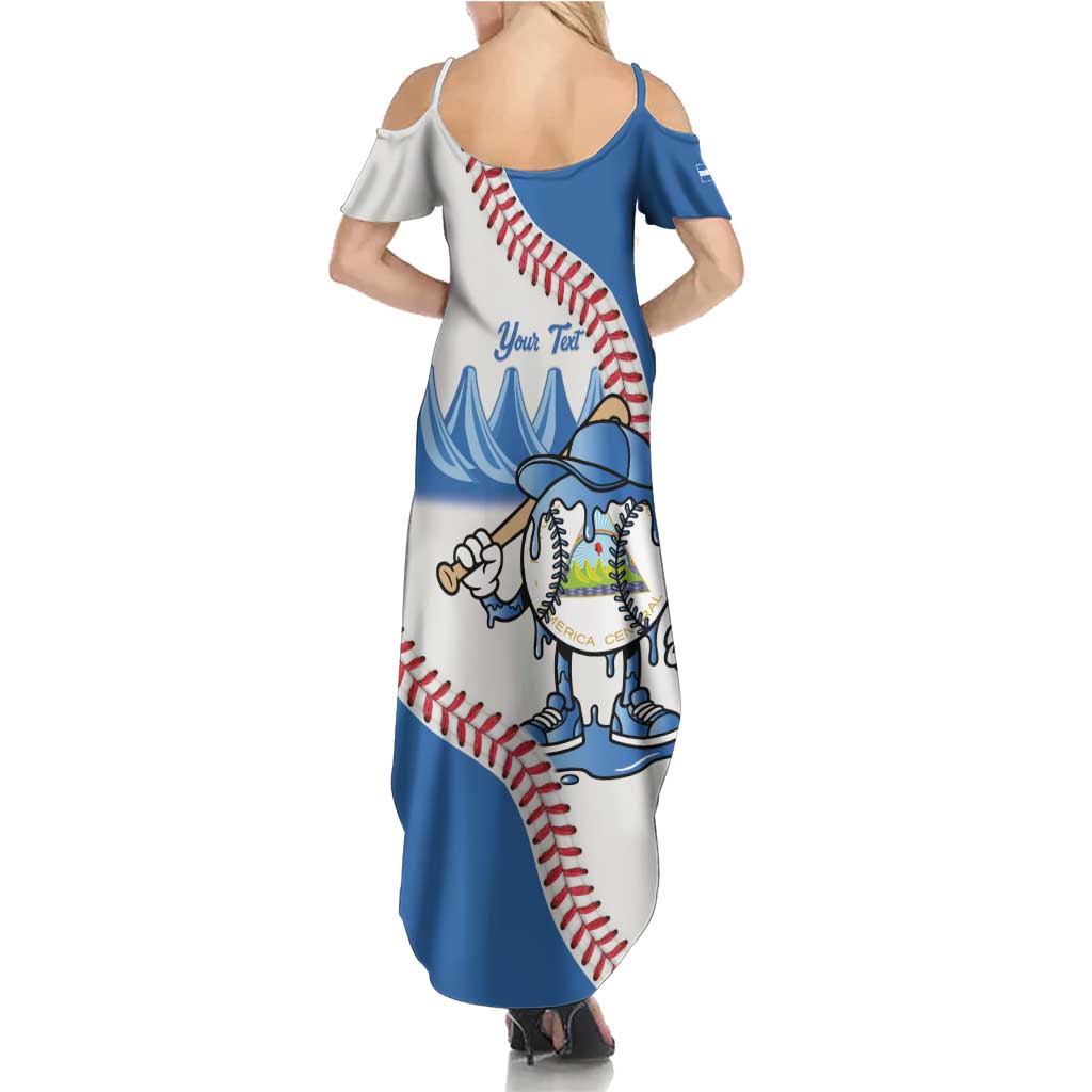Nicaragua 2026 Baseball Personalized Family Matching Summer Maxi Dress and Hawaiian Shirt Go Champions Drip Style