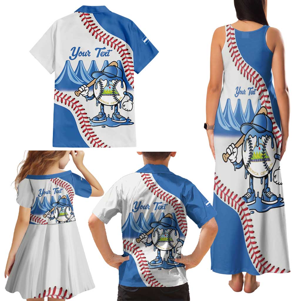 Nicaragua 2026 Baseball Personalized Family Matching Tank Maxi Dress and Hawaiian Shirt Go Champions Drip Style
