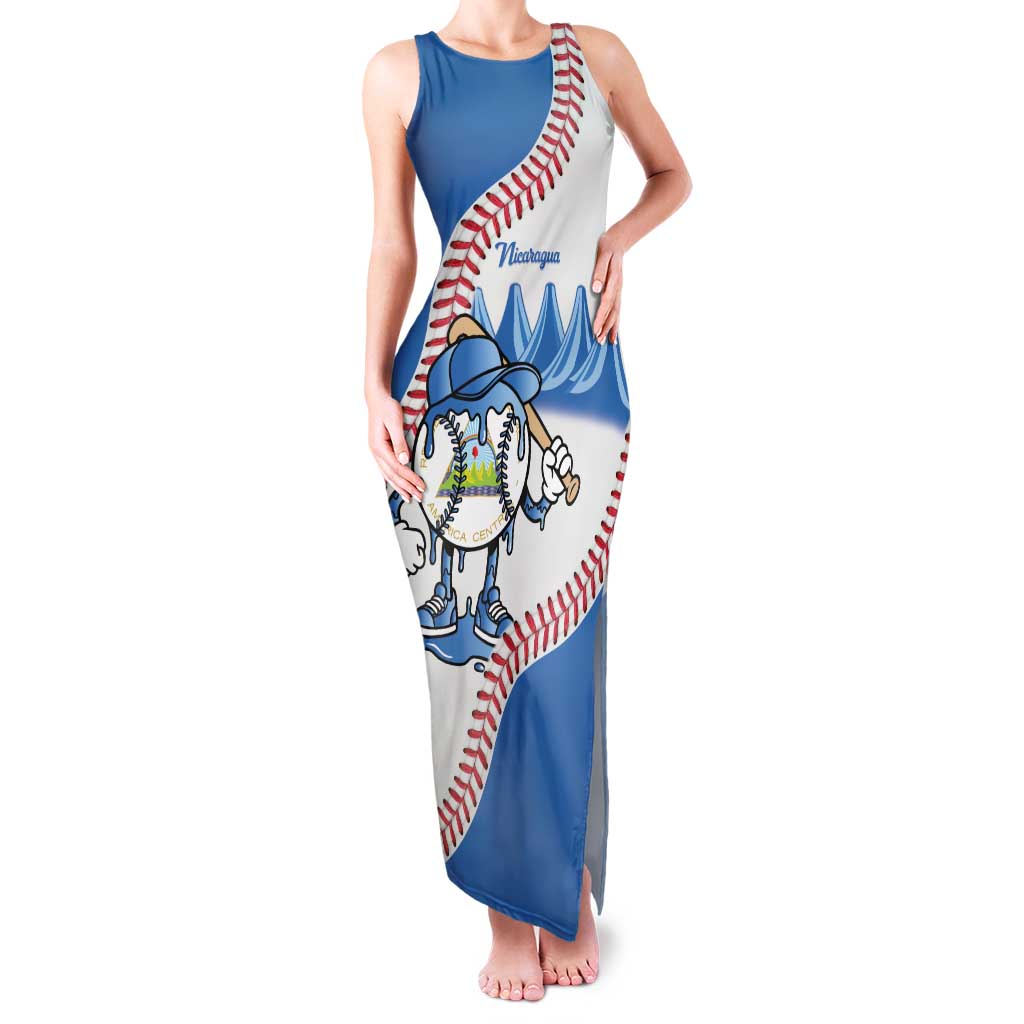 Nicaragua 2026 Baseball Personalized Family Matching Tank Maxi Dress and Hawaiian Shirt Go Champions Drip Style