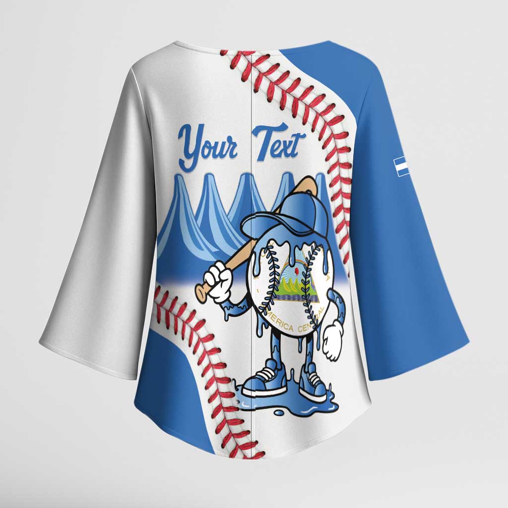 Nicaragua 2026 Baseball Personalized Kimono Sleeve Blouse Go Champions Drip Style