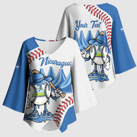 Nicaragua 2026 Baseball Personalized Kimono Sleeve Blouse Go Champions Drip Style