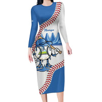 Nicaragua 2026 Baseball Personalized Long Sleeve Bodycon Dress Go Champions Drip Style