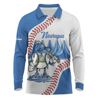 Nicaragua 2026 Baseball Personalized Long Sleeve Polo Shirt Go Champions Drip Style
