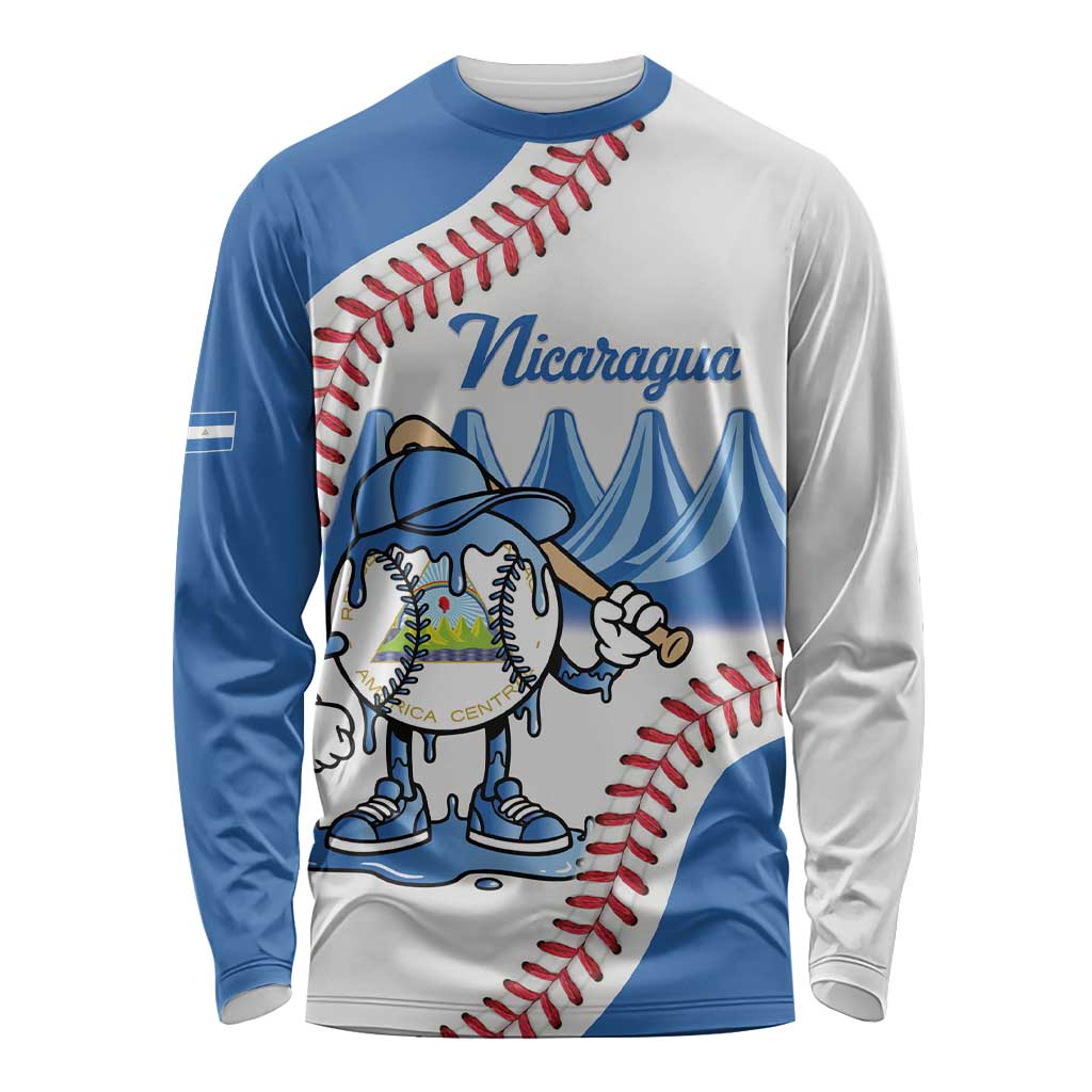 Nicaragua 2026 Baseball Personalized Long Sleeve Shirt Go Champions Drip Style