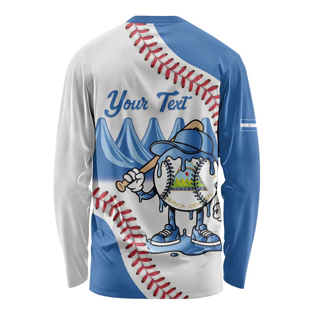 Nicaragua 2026 Baseball Personalized Long Sleeve Shirt Go Champions Drip Style