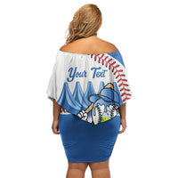Nicaragua 2026 Baseball Personalized Off Shoulder Short Dress Go Champions Drip Style