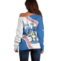 Nicaragua 2026 Baseball Personalized Off Shoulder Sweater Go Champions Drip Style